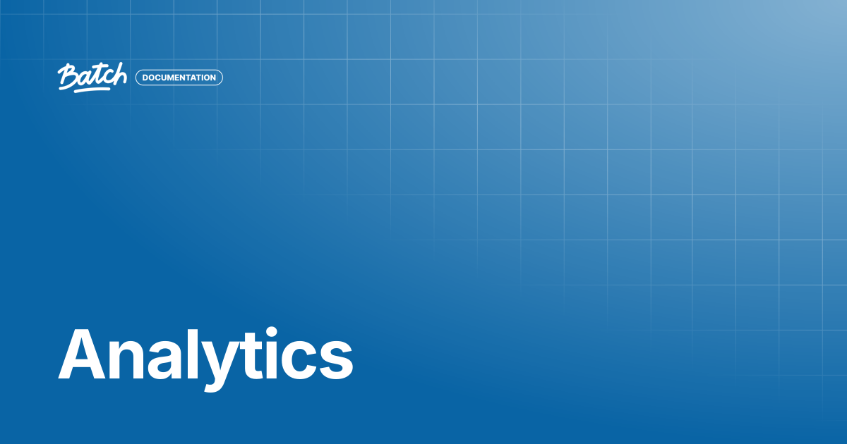 Analytics batch documentation
